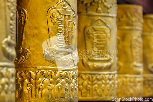 Image of Prayer wheels in Tabo Monastery