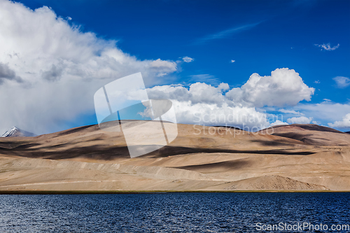 Image of Lake Tso Moriri in Himalayas. Ladakh, Inda