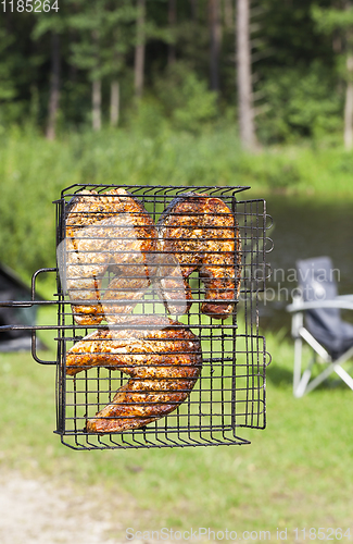 Image of prepared on the grill red fish