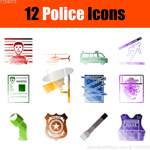 Image of Police Icon Set