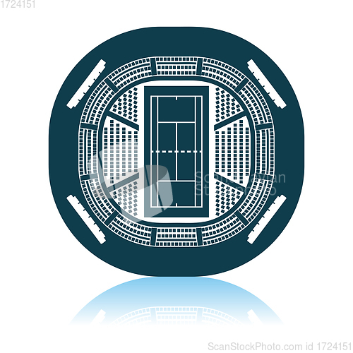 Image of Tennis Stadium Aerial View Icon