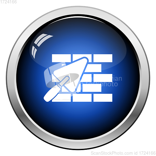 Image of Icon Of Brick Wall With Trowel