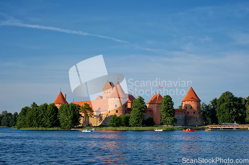 Image of Trakai Island Castle in lake Galve, Lithuania