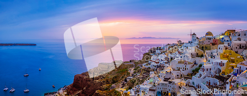 Image of Famous greek tourist destination Oia, Greece