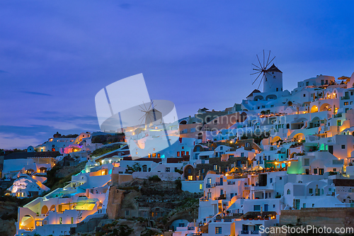 Image of Famous greek tourist destination Oia, Greece