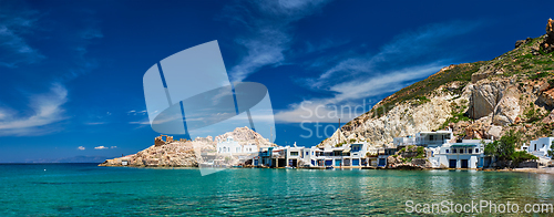 Image of The beach of Firapotamos in Milos, Greece