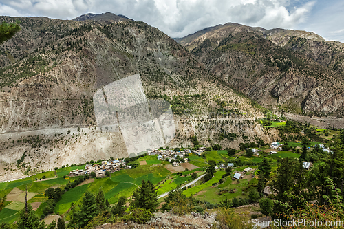 Image of Lahaul valley in Himalayas. Himachal Pradesh, India