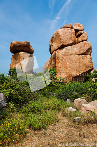 Image of Giant boulders in Hampi, Karnataka, India