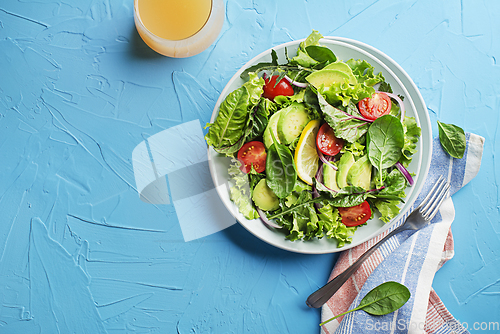 Image of Green lettuce salad avocado