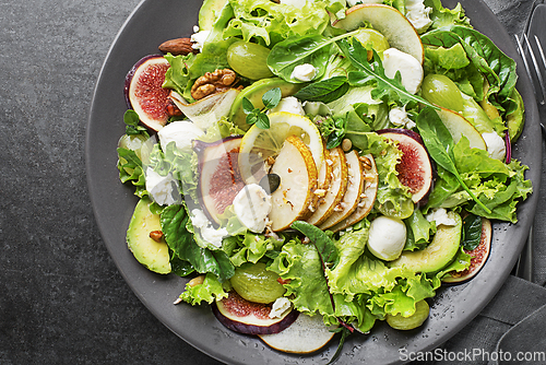 Image of Green lettuce salad fruit