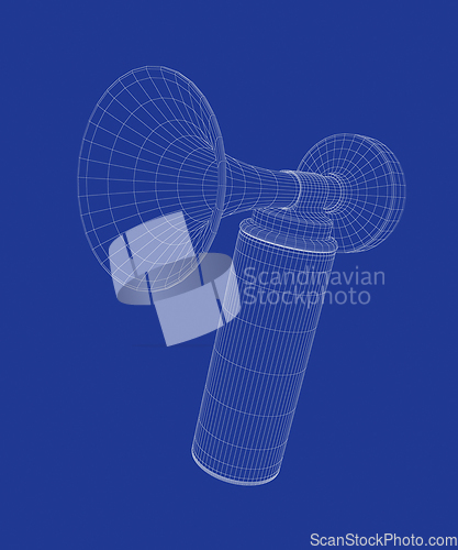 Image of 3D model of air horn