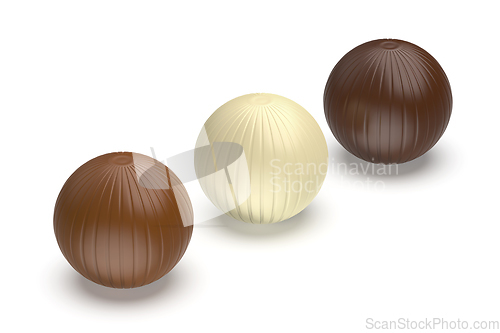 Image of Three chocolate balls