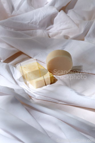 Image of craft soap on white sheet