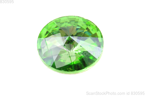 Image of green glass diamond isolated
