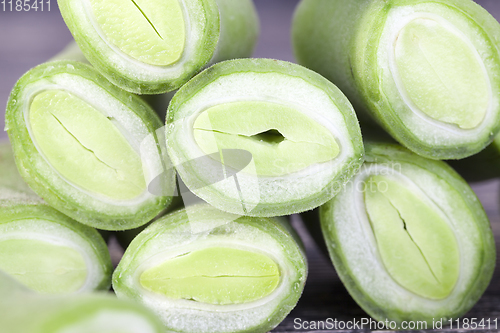 Image of green seeds of beans