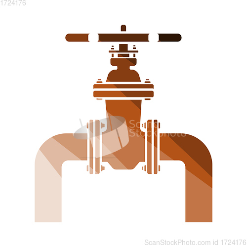 Image of Icon Of Pipe With Valve