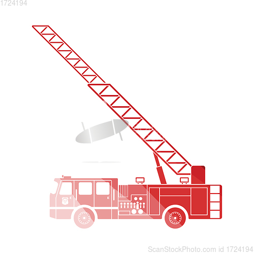 Image of Fire service truck icon