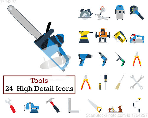 Image of Set of 24  Tools Icons