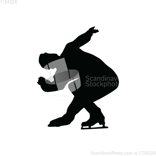 Image of Figure skate man silhouette