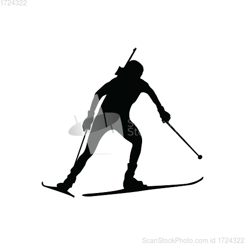 Image of Biathlon sportsman silhouette