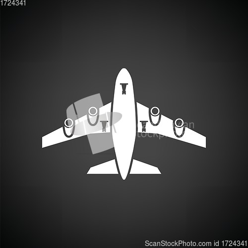 Image of Airplane takeoff icon front view