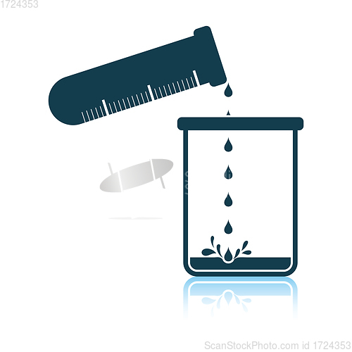 Image of Icon of chemistry beaker pour liquid in flask