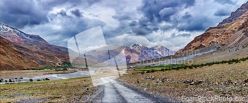 Image of Panorama of road in Himalayas