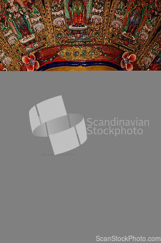 Image of Maitreya Buddha in Thiksey Gompa