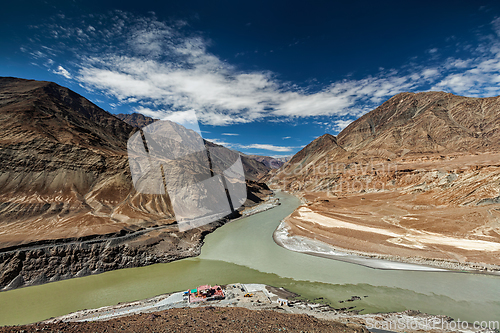 Image of Confluence of Indus and Zanskar Rivers, Ladakh