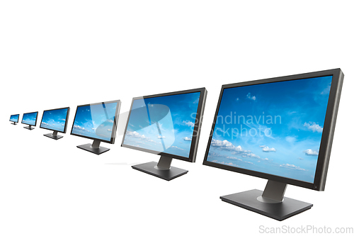 Image of Computer monitor isolated