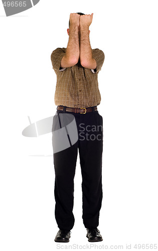 Image of Man Covering His Face