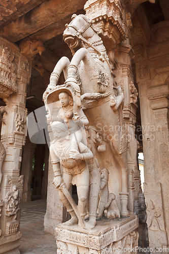 Image of Statues in Hindu temple. Sri Ranganathaswamy Temple. Tiruchirapp