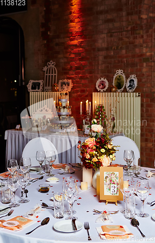 Image of Table set for wedding