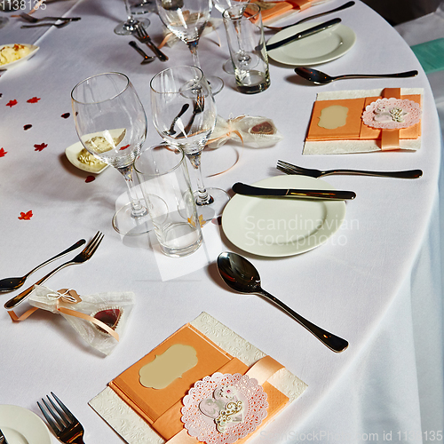 Image of Table set for wedding