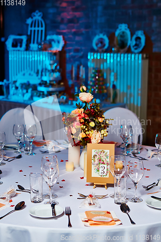 Image of Table set for wedding