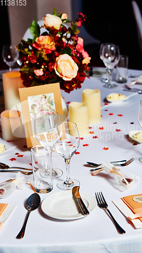 Image of Table set for wedding