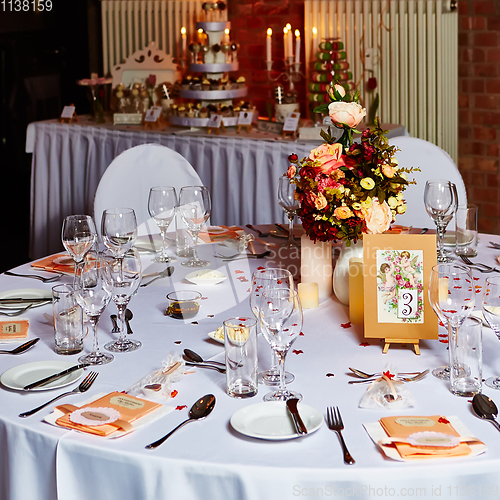 Image of Table set for wedding