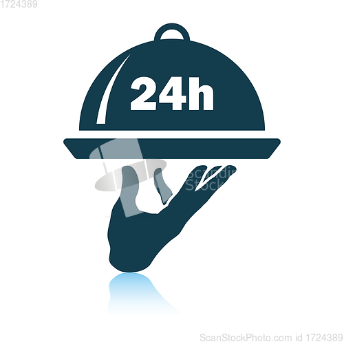 Image of 24 hour room service icon