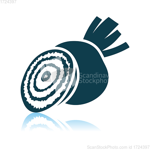 Image of Beetroot Icon On Gray Background