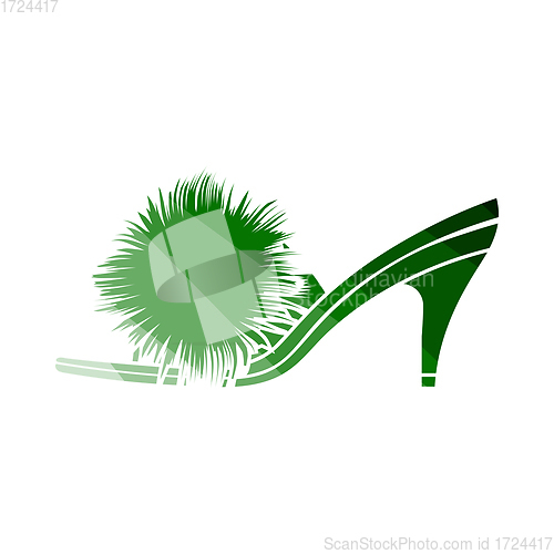 Image of Woman Pom-pom Shoe Icon