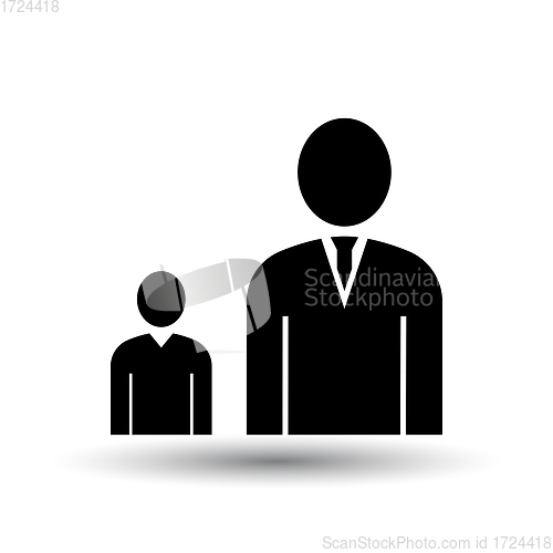 Image of Man Boss With Subordinate Icon