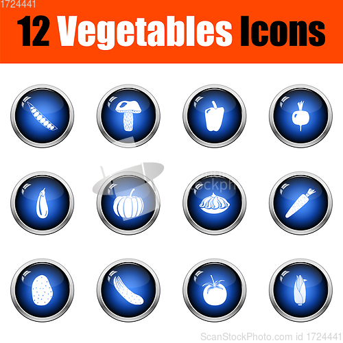 Image of Vegetables Icon Set