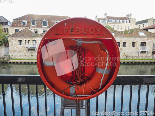 Image of Life buoy by the river