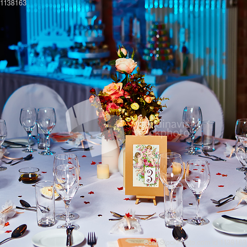 Image of Table set for wedding