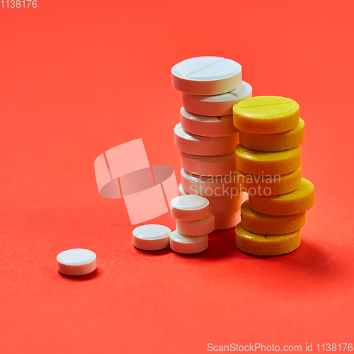 Image of Tablets. Medicine symbol.
