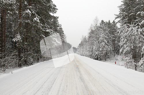 Image of Snow drifts in winter