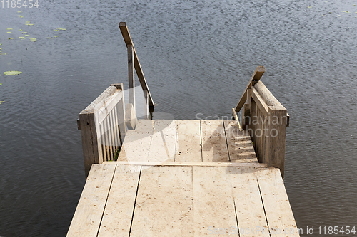 Image of wooden pier from the planks