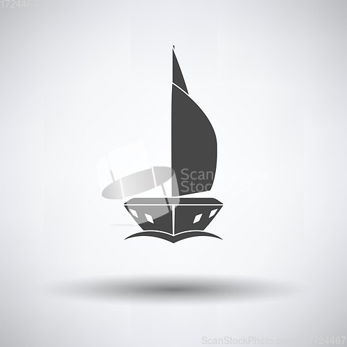 Image of Sail yacht icon front view