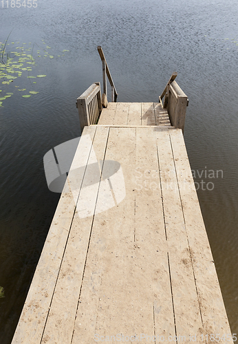 Image of wooden pier from the planks