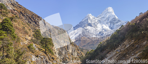 Image of Ama Dablam summit in Himalayas